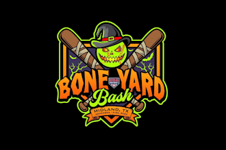 create wonderful excellent softball and halloween  logo design
