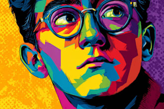 colorful pop art portrait