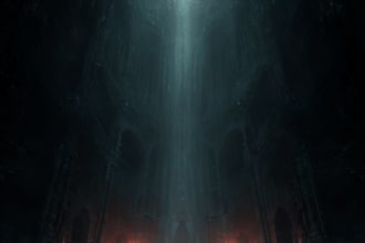 create a dark, horror, underground art illustration