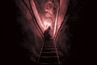 create a dark, horror, underground art illustration