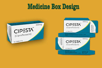 design medicinal label, medicine box and product packaging