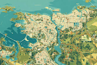 design unique vector map illustration or street map