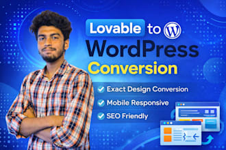 convert lovable to wordpress website with clean and responsive design