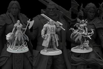 sculpt miniatures, figurines and creatures for 3d printing