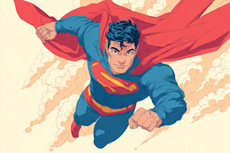 make custom superhero comic illustrations digitally