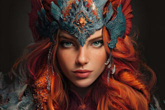 draw a fantasy character portrait for you