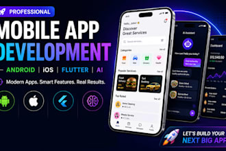 mobile app development, ios android app, ai app creation, flutter app developer