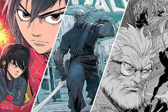 illustrate comic cover art and splash pages