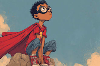 create high quality superhero cartoon artwork