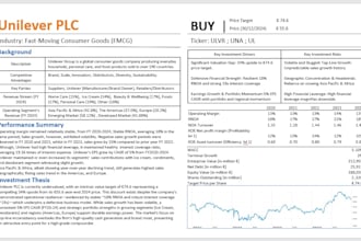 write equity research report with financial analysis