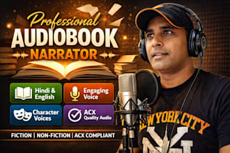 narrate audiobooks with engaging storytelling voice