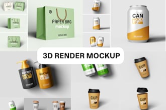 professional 3d product mockup renders