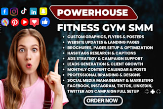 fitness gym social media marketing manager yoga flyer sport wellness weight loss