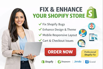 fix shopify bugs enhance design theme layout mobile responsive cart issues