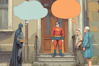 make dynamic superhero comic art for books
