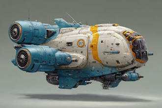 draw sci fi spaceship design