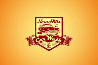 design a modern classic car wash logo