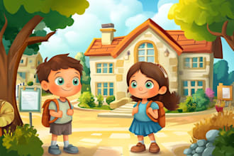 design faith based children book bible illustrations