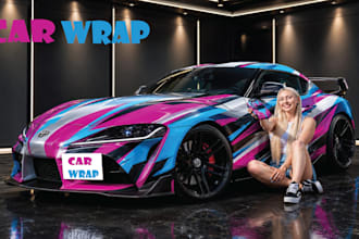car wrap professional graphic design vector design car