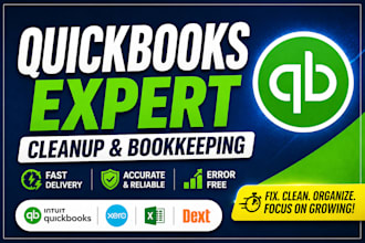 clean up and reconcile quickbooks online bookkeeping