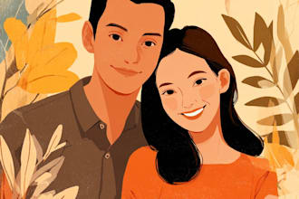 do couple portrait illustration