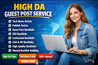 secure high da tech backlink using tech guest post outreach