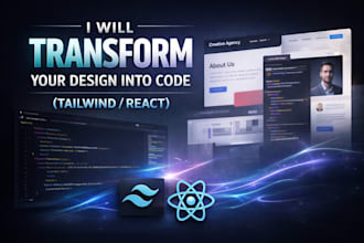 transform your design into tailwind and react code