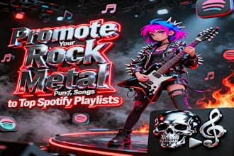 promote your rock, punk, metal songs to top spotify playlist