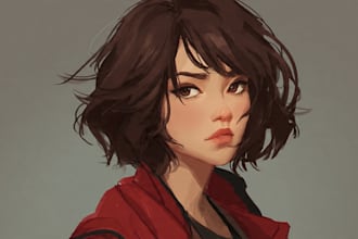 draw semi realistic of your character