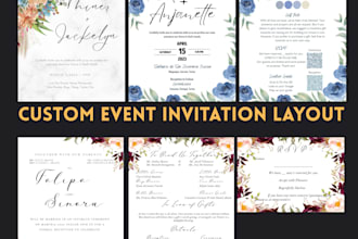 design a beautiful and custom event invitations