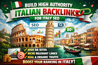 build high authority italian backlinks for italy SEO in milan