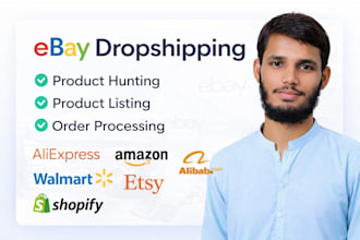 manage ebay dropshipping with product hunting and seolisting