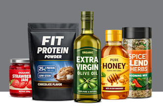 do food label design, pouch label, oil label , product label