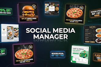 be your social media manager for restaurant business