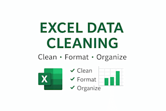 clean, format and organize messy excel data
