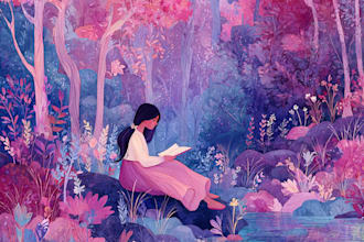 create beautiful fairy tale children book illustration