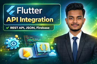 connect flutter app with rest API, json, firebase backend