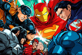 superhero character for comics