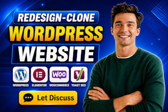 rebuild redesign wordpress website design,clone wordpress bussiness website