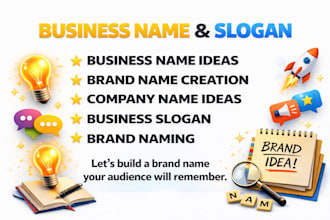 create a unique business name and brand slogan for your brand