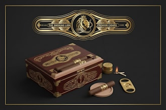design vintage an amazing unique cigar label and logo
