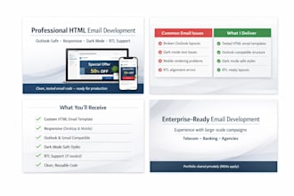 create professional HTML emails