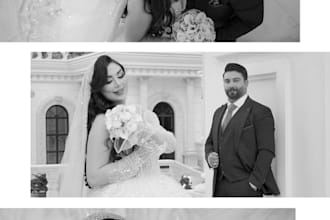 design romantic and luxury wedding photo and video edits
