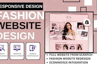 design a modern shopify fashion, clothing website for your brand