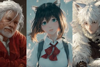 draw anime characters, furry and original characters