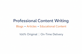 write engaging and SEO friendly content for you