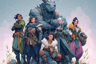 do a dnd character or dnd party art