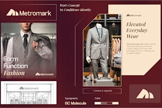 design modern mens fashion branding with complete style guideline