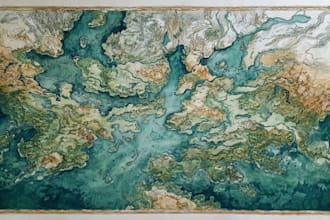 do custom watercolor wedding map