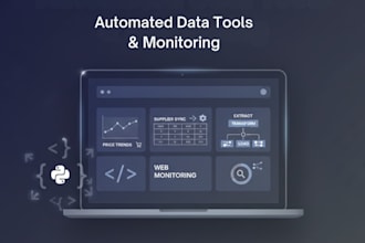 make python scraping tools, data pipelines, sync suppliers, track prices